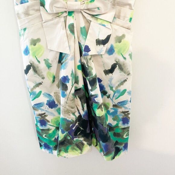 Kate Spade Bow Watercolor Midi Sleeveless Dress Size 12 - Picture 5 of 12